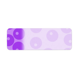 Retro Purple Circles Pattern. Return Address Label