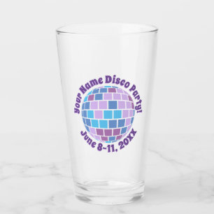 Retro Purple Disco Ball PERSONALIZED Glass