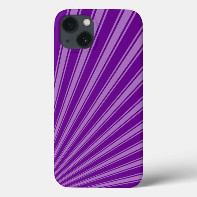 Retro Purple Funky Sun Rays Background Case-Mate iPhone Case (Back)