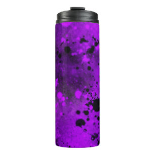 Retro Purple Paint Splatter  Thermal Tumbler