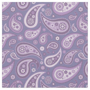 Retro Purple Paisley Pattern Fabric