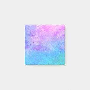 Retro Purple Pin Turquoise Blue Paint Drip Tie Dye Post-it Notes