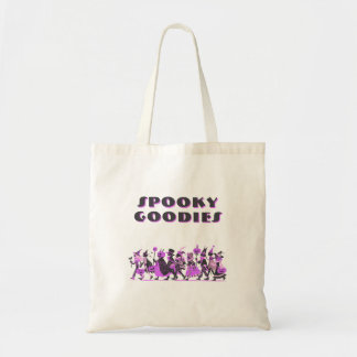 Retro Purple Spooky Goodies Halloween Tote Bag