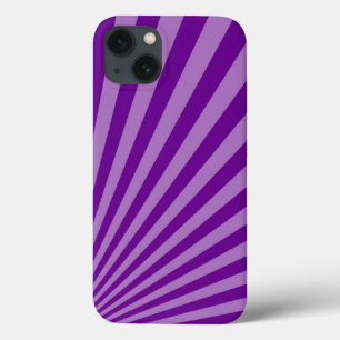Retro Purple Sun Rays Background iPhone 13 Case
