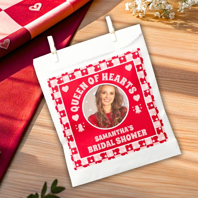 Retro Queen Of Hearts Bridal Shower Photo Favour Bag (Favor Bags
)