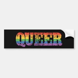 Retro Queer Bumper Sticker