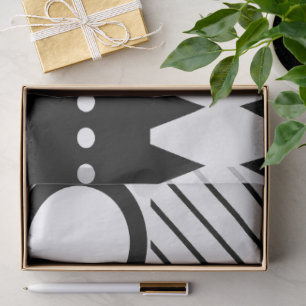 Retro Quilt (black & white) Tissue Paper