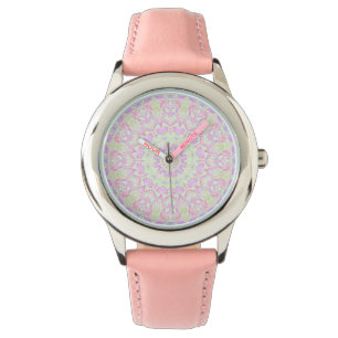 Retro Quirky Eclectic Boho Hippie Pastel Mandala Watch