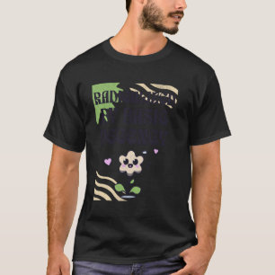 Retro Quote Flower Power Radicalised by Basic Dece T-Shirt