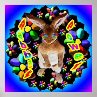 Retro Rabbit Poster