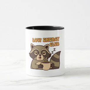 Retro Raccoon Low Energy Color Inside Mug