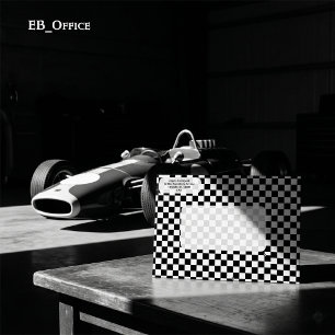 Retro Racing Chic: Chequerboard Pattern Stationery Envelope