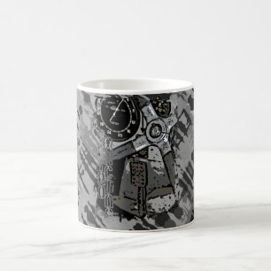 Retro Racing - grey splatter Coffee Mug