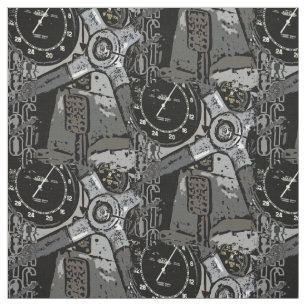 Retro Racing Oldtimer Details Graphic Design Fabric