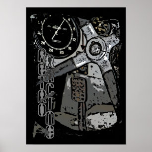 Retro Racing Oldtimer Details Graphic Design Poster