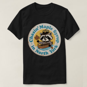 Retro Racoon Canoe North York T-Shirt