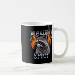 Retro Racoon Neuro Spicy Neurotypical Neurodivers Coffee Mug