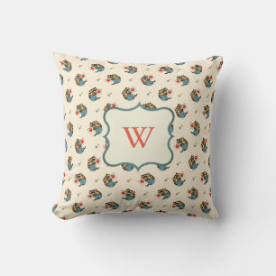 Retro Racoon Valentine with a Love Letter Cushion
