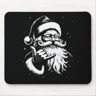 Retro Rad Christmas Mele Kalikimaka Santa Shaka Ha Mouse Pad