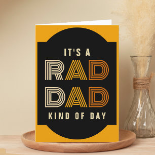 Retro Rad Dad Happy Father's Day Thank You Card