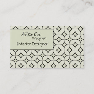 Retro Radiance Business Card, Ivory Card