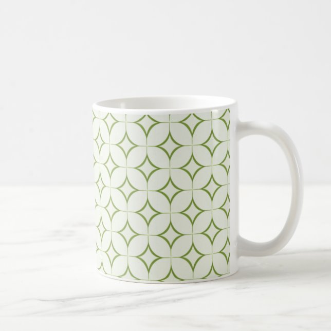 Retro Radiance Mug, Olive Green Coffee Mug (Right)