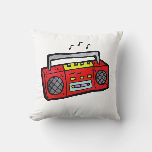 Retro Radio Boombox Cushion (Front)