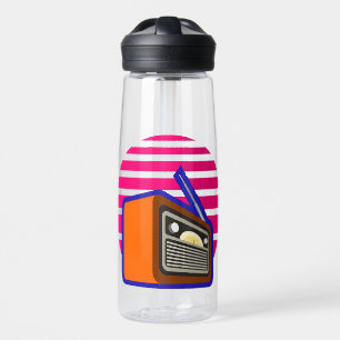 Retro Radio Bottle Vintage Classic Music Graphi