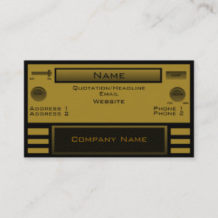 Retro Radio Business Card, Gold Card
