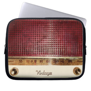 Retro radio laptop sleeve