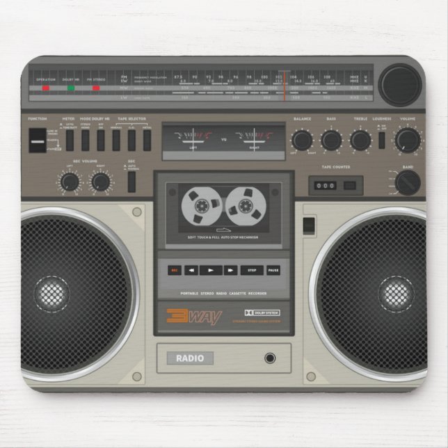 Retro Radio Mouse Pad (Front)
