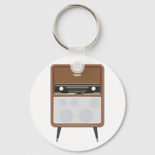 Retro Radio On Legs Keychain