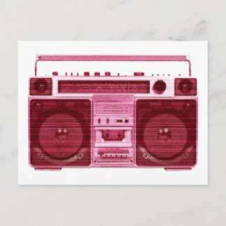 retro radio postcard