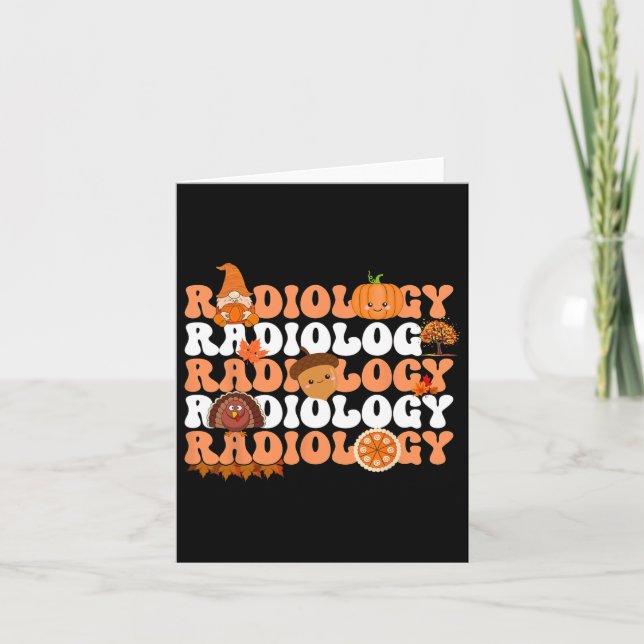 Retro Radiology Pumpkin Radiologist Xray Fall Than Card (Front)