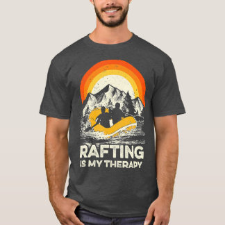Retro Rafting is My herapy Whitewater  T-Shirt