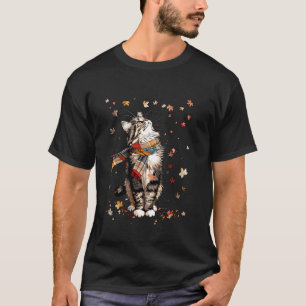 Retro Ragdoll Cat Autumn Season Thanksgiving Fall T-Shirt