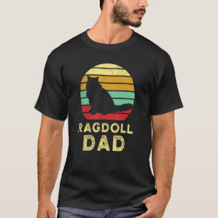 Retro Ragdoll Dad Vintage Ragdoll Cat Dad Rag Doll T-Shirt