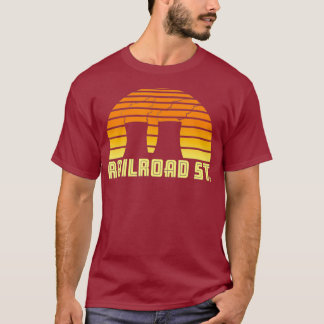 Retro Railroad St sunset T-Shirt