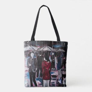Retro Rain Painting by Alfred Fox Poster Tote Bag