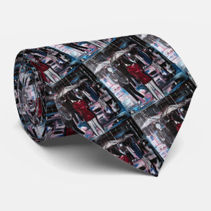 Retro Rain Painting by Alfred Fox Tie