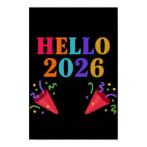 Retro Rainbow 2026 Party Poppers Celebrate Fun