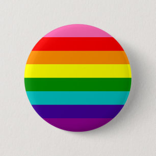 Retro Rainbow 8 Pride 6 Cm Round Badge