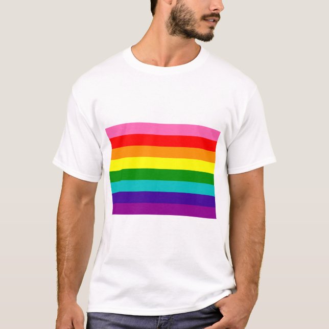 Retro Rainbow 8 Pride T-Shirt (Front)