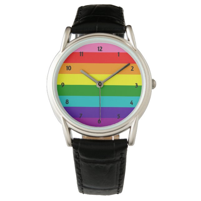 Retro Rainbow 8 Pride  Watch (Front)