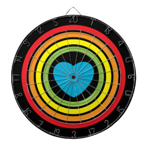retro rainbow circles dartboard