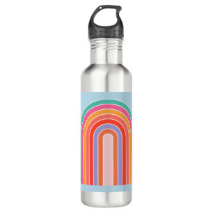 Retro Rainbow Colourful Blue 710 Ml Water Bottle