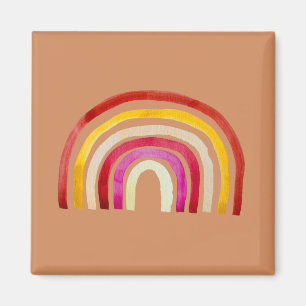 Retro Rainbow cute watercolor Magnet