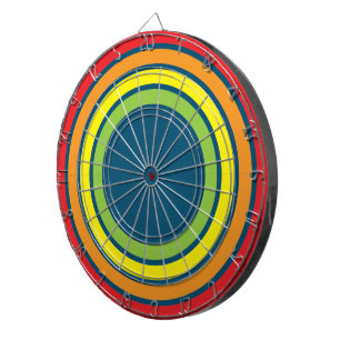 retro rainbow dart board