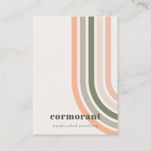 Retro Rainbow Desert Chic Blank Jewellery Display Business Card