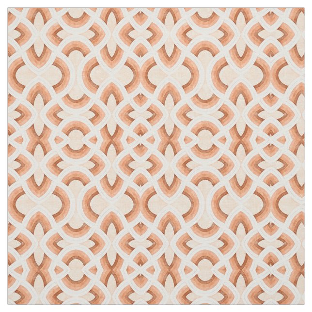 Retro Rainbow Design In Pastel Rust and Desert Fabric (Swatch)